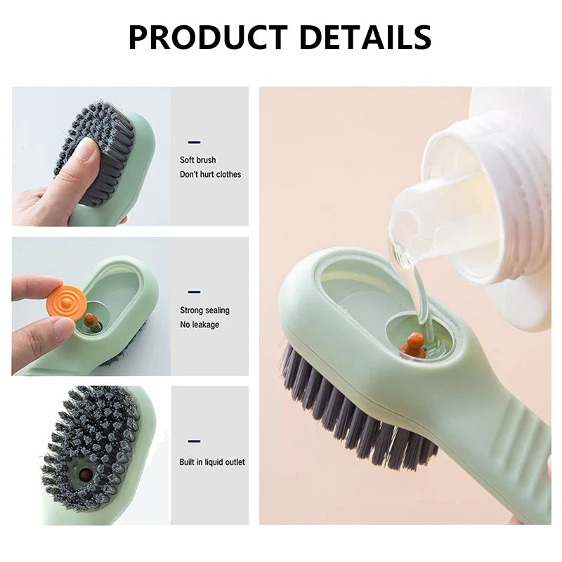 1/2Pcs Multifunctional Cleaning Brush Soft-Bristled Liquid Shoe Brush Clothes Brush Shoe Clothing Board Brush Shoe Cleaner